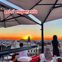 Vistas de atardecer terraza en la calle de alcala 
