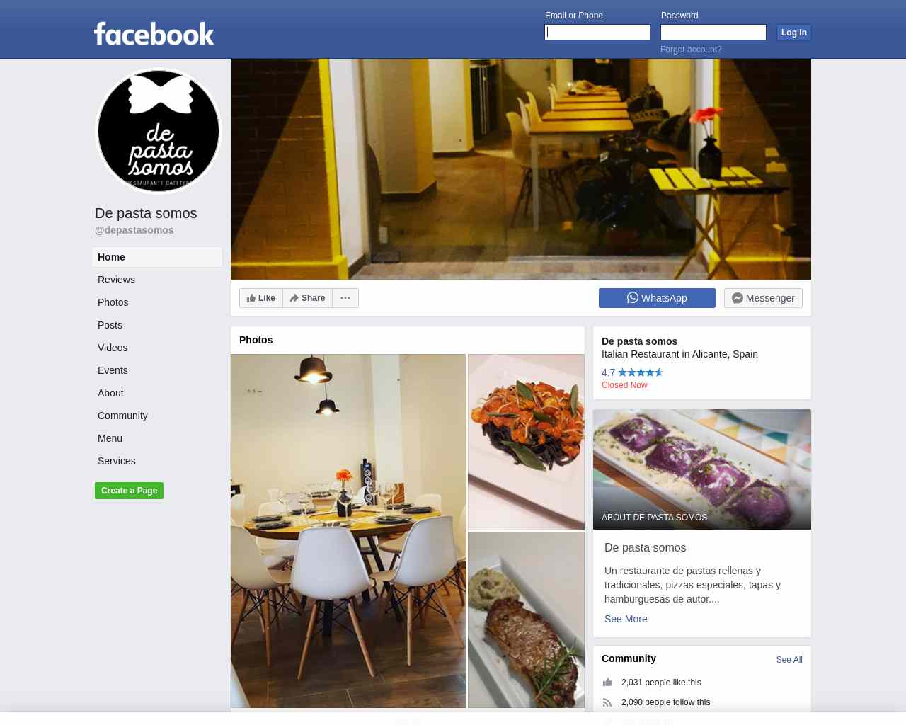 De pasta somos - Home - Alicante, Spain - Menu, Prices, Restaurant Reviews | Facebook