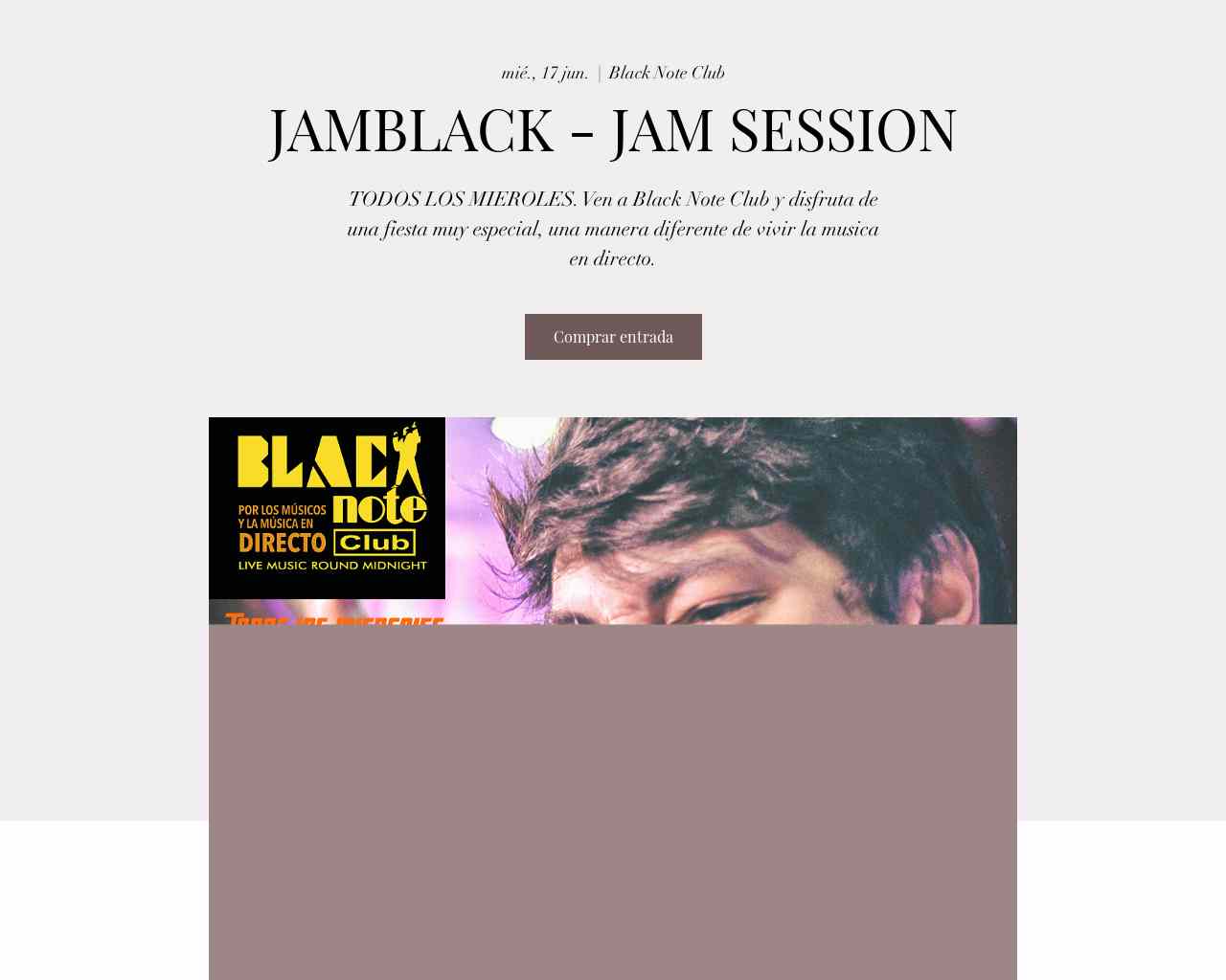 Información del evento | Black Note Club