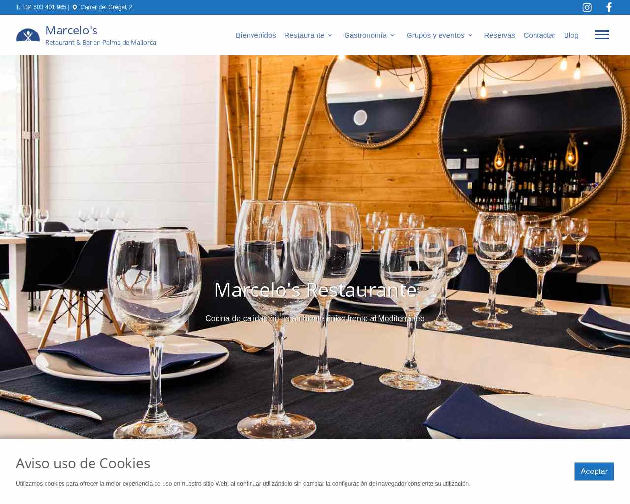 Marcelo's Restaurant, cocina de mercado excelente en Mallorca