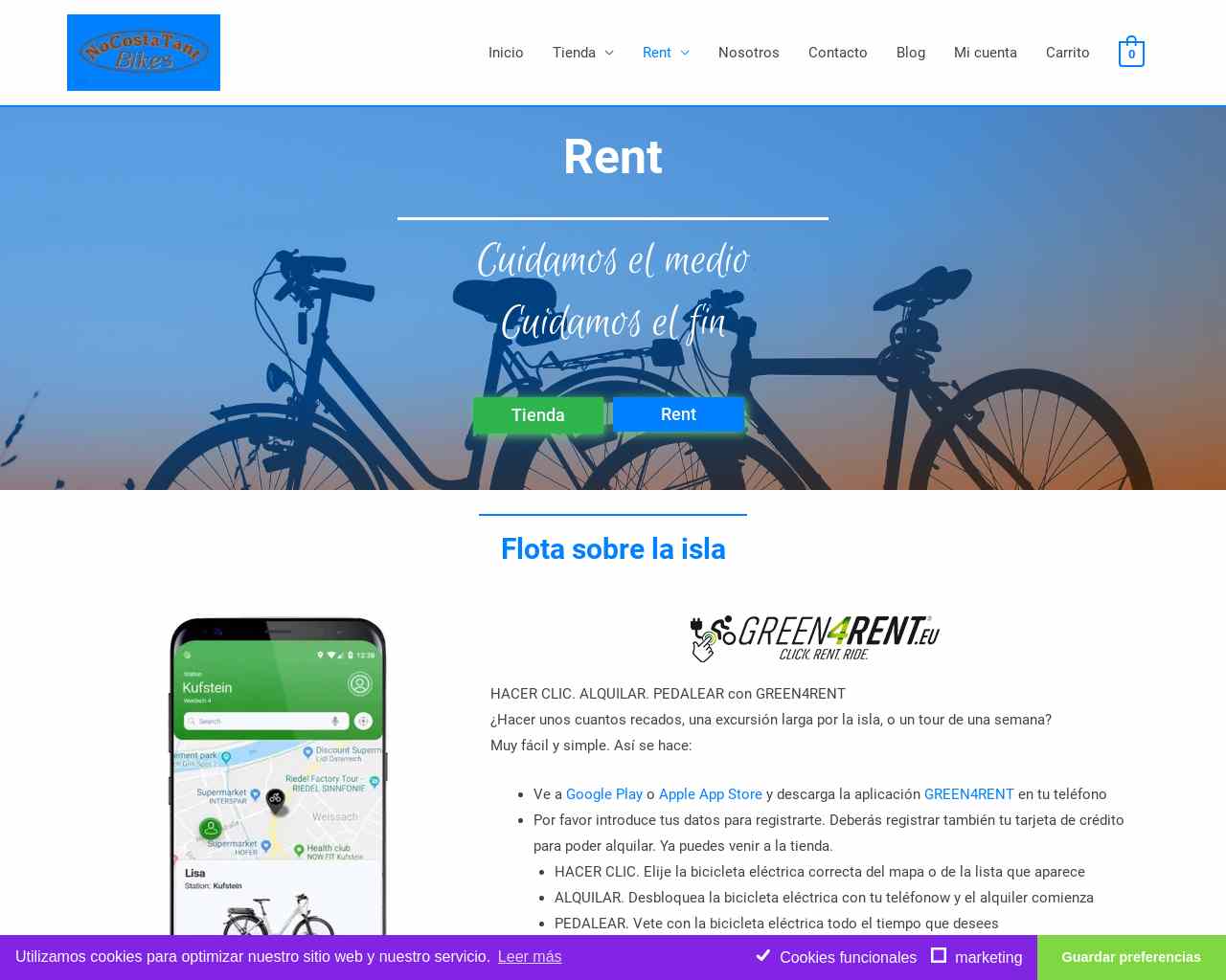 Rent - Venta de bicicletas | Reparación de bicicletas | Alquiler de bicicletas eléctricas | Nocostatant