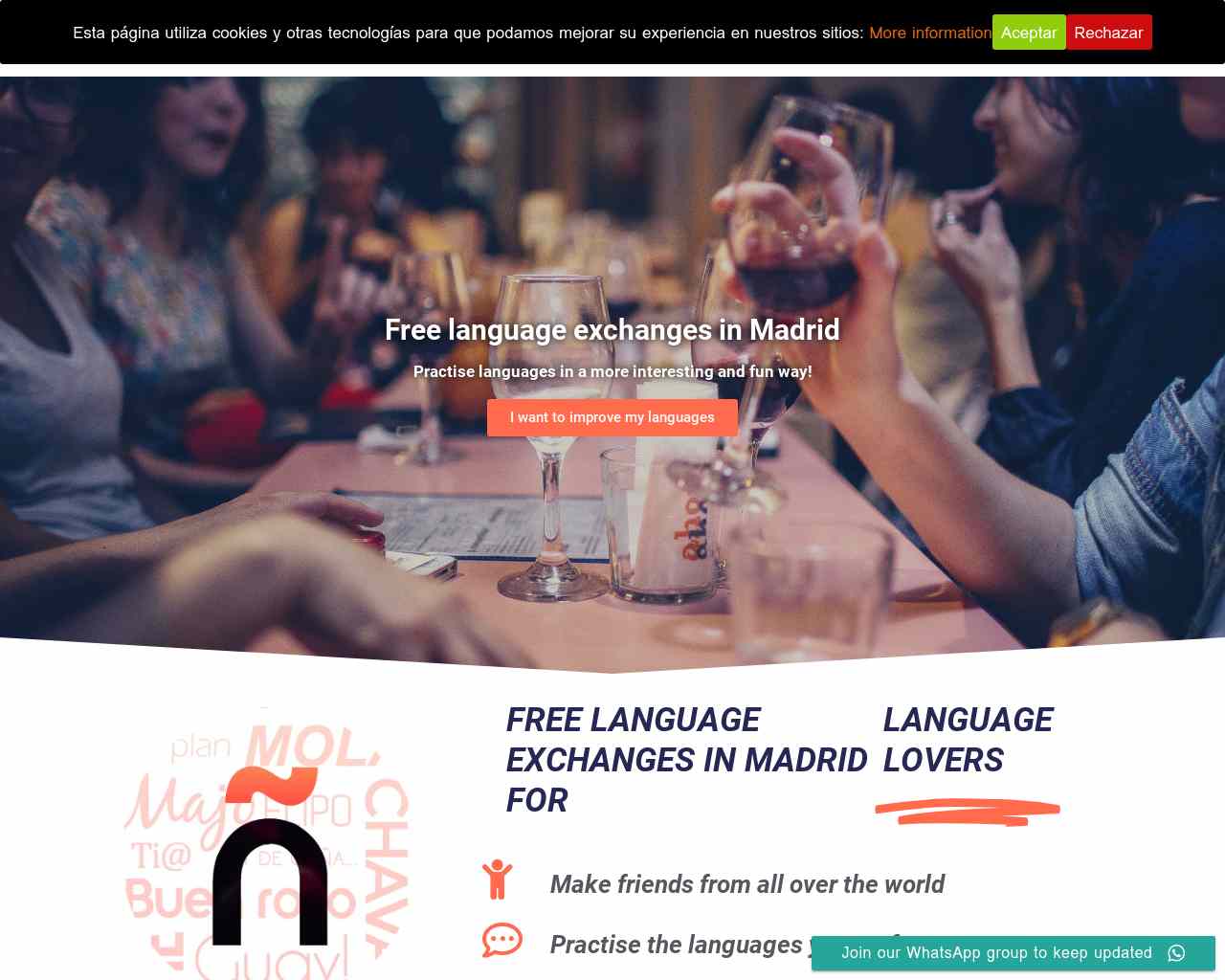 Language exchanges in Madrid from Wed until Sat - Se Habla español
