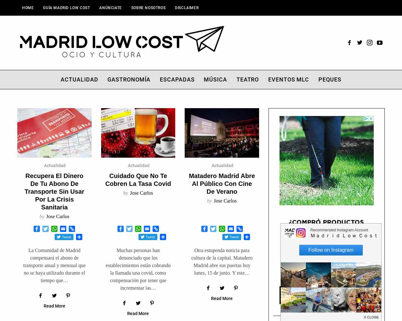 Madrid Low Cost | Ocio y Cultura Low Cost!