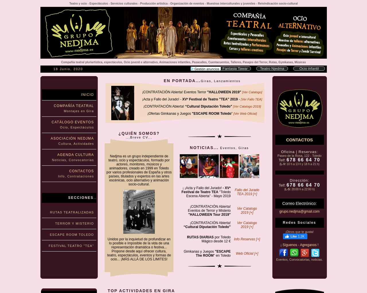 Nedjma Teatro | Espectaculos | Eventos Ocio juvenil | Gimkanas y Animaciones