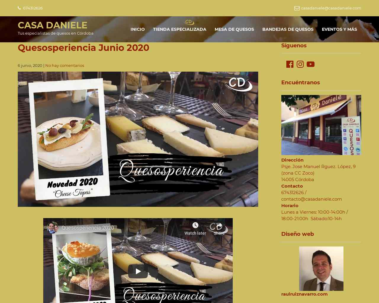Quesosperiencia Junio 2020 - CASA DANIELE