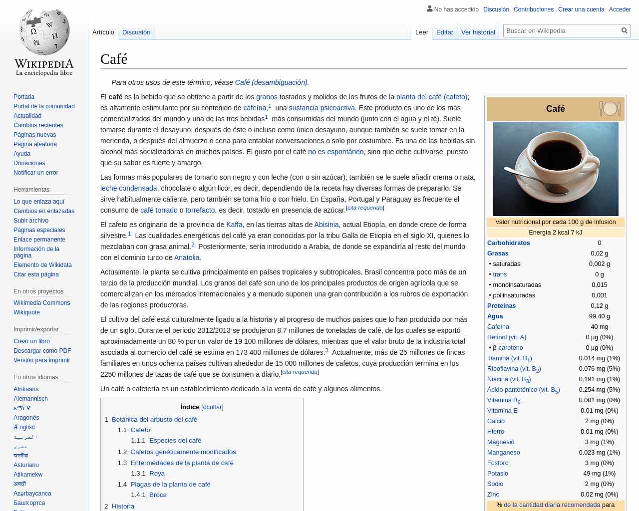 Café - Wikipedia, la enciclopedia libre
