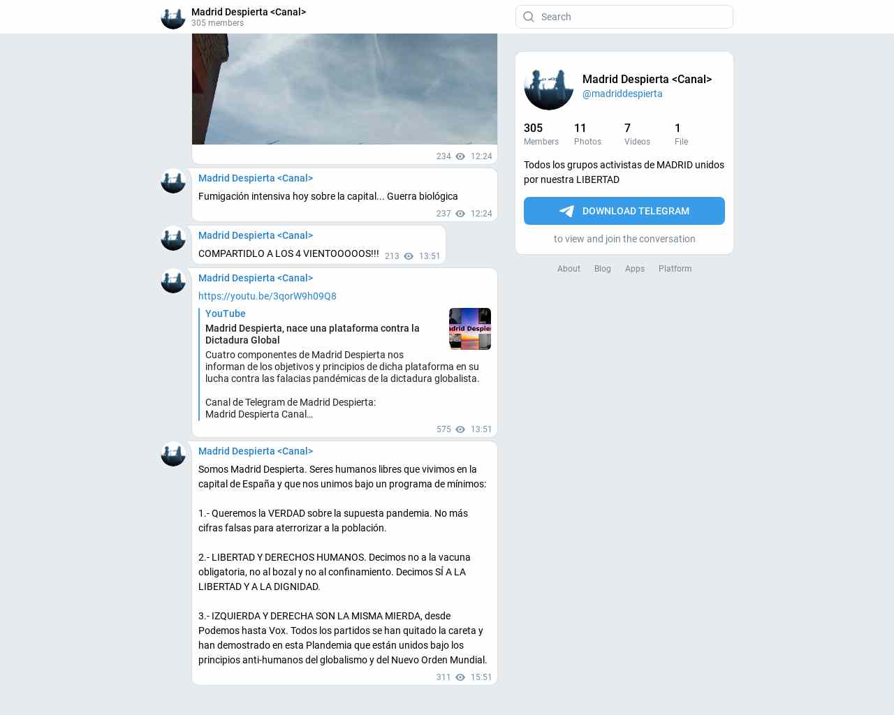 Madrid Despierta <Canal> – Telegram