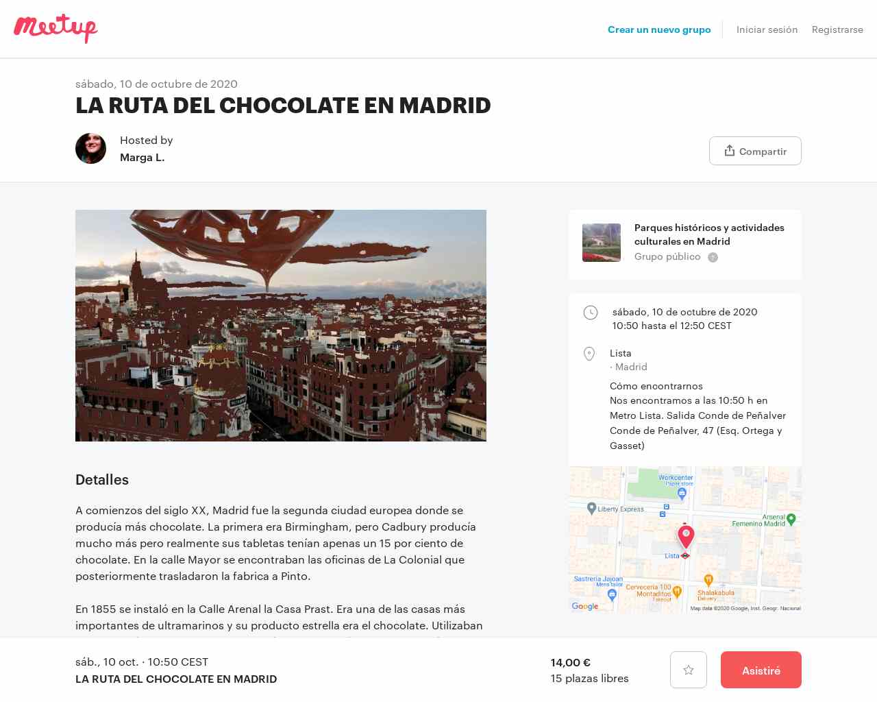 LA RUTA DEL CHOCOLATE EN MADRID | Meetup