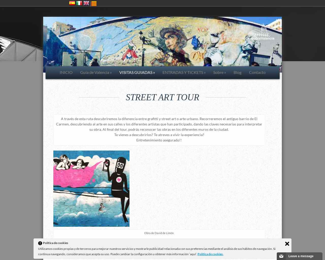 \n\t\t\t  STREET ART TOUR - Visitas guiadas Valencia – Descubre Valencia con nuestras visitas turísticas\t\t