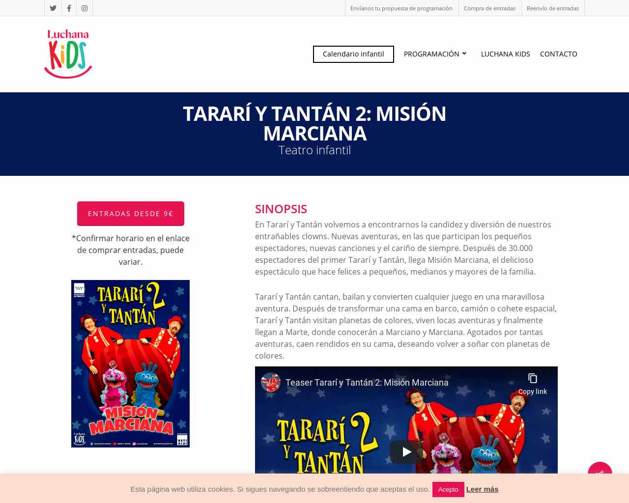 Tararí y Tantán 2: Misión marciana | Cartelera | LuchanaKids