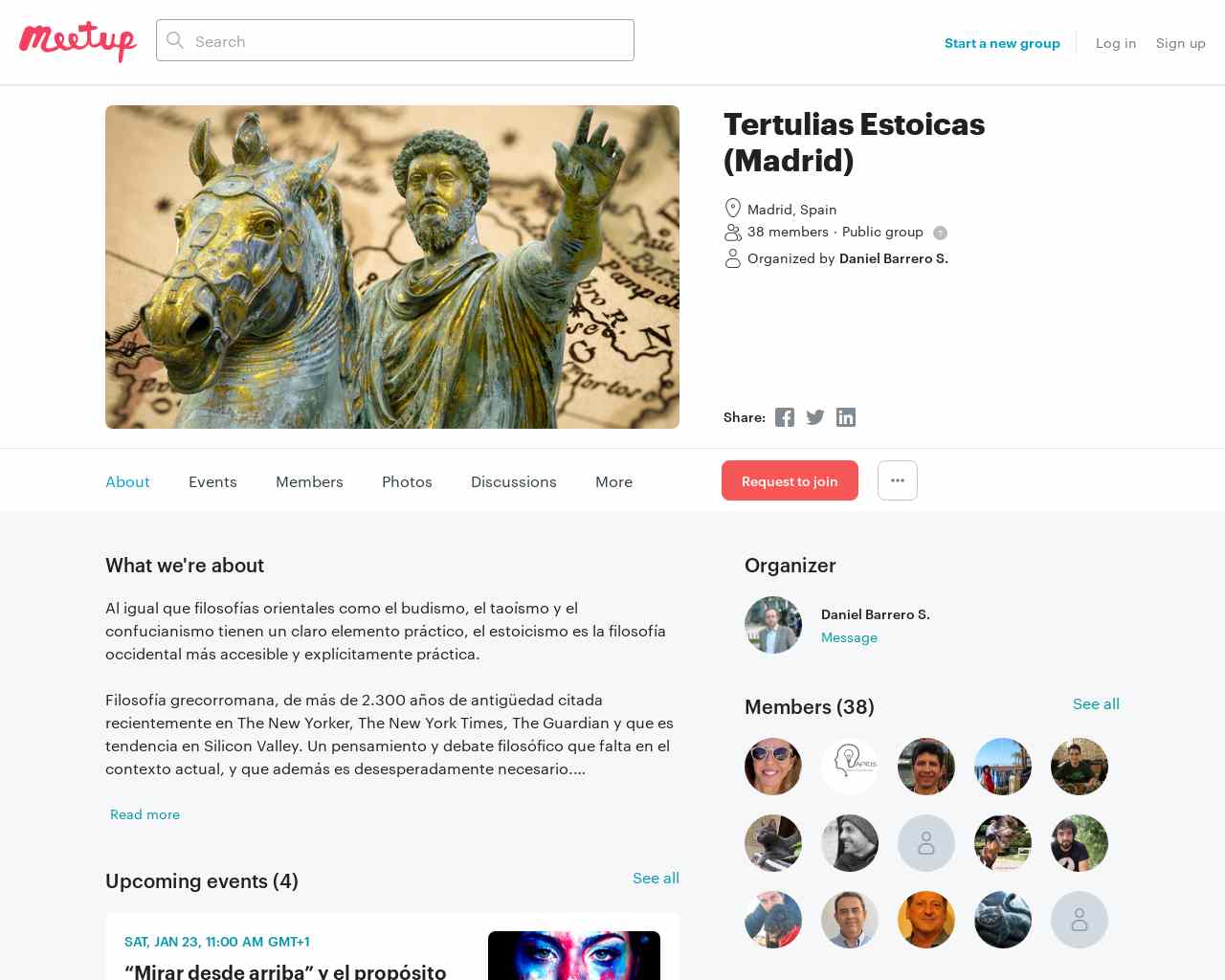 Tertulias Estoicas (Madrid) (Madrid, Spain) | Meetup