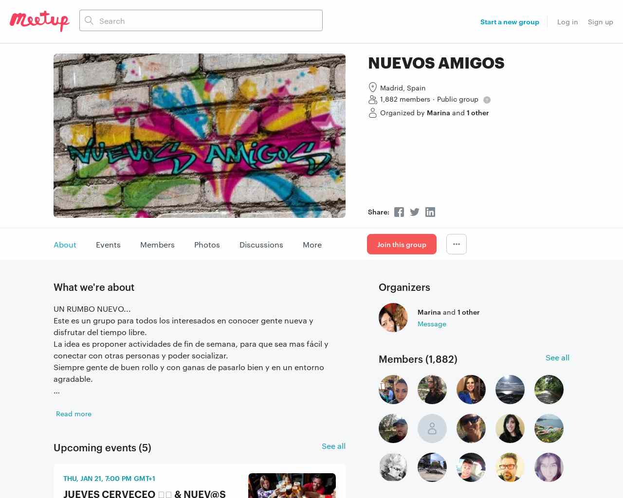 NUEVOS AMIGOS (Madrid, Spain) | Meetup