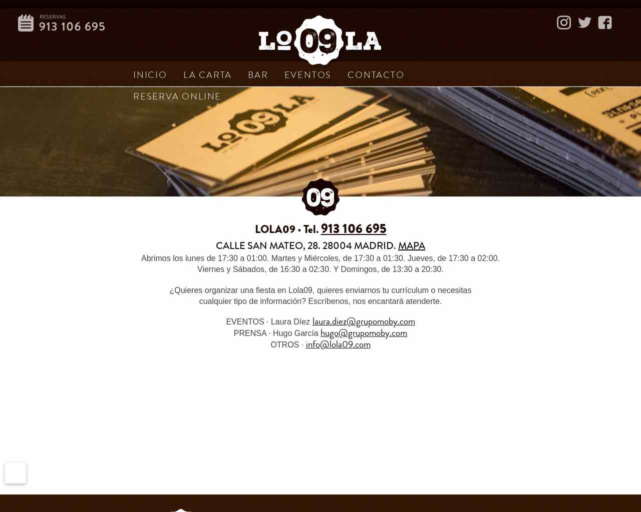 LOLA09 · CONTACTO