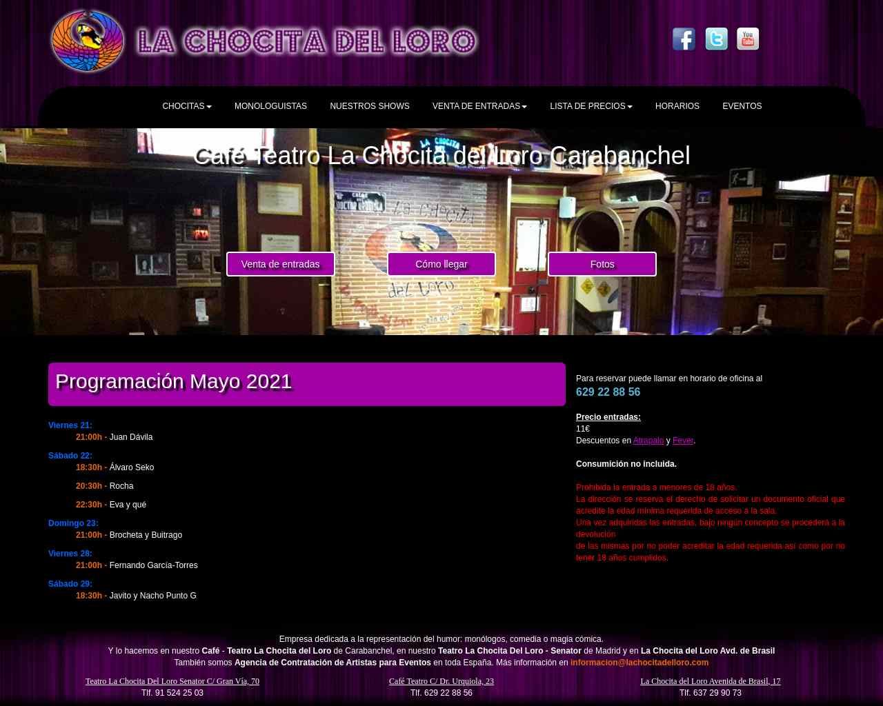 La Chocita del Loro - Café Teatro La Chocita del Loro Carabanchel