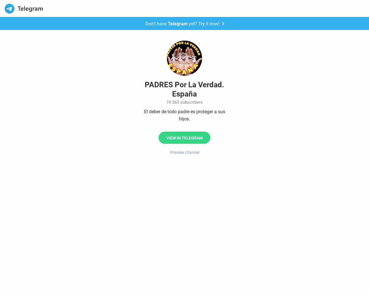 Telegram: Contact @PADRESPORLAVERDAD