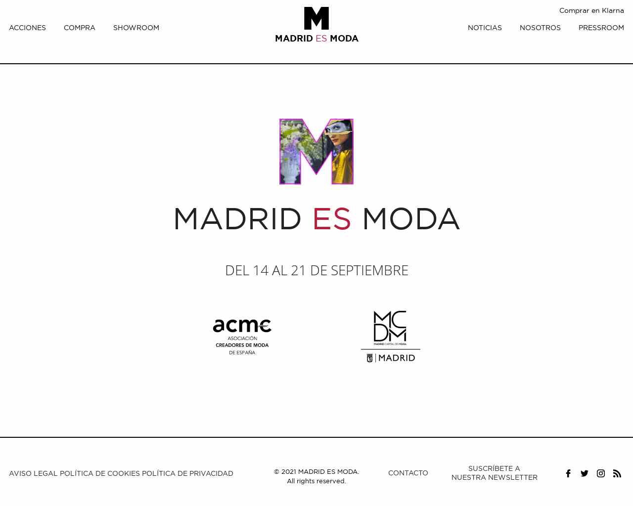 Inicio | MADRID ES MODA | Del 14 al 21 de septiembre.