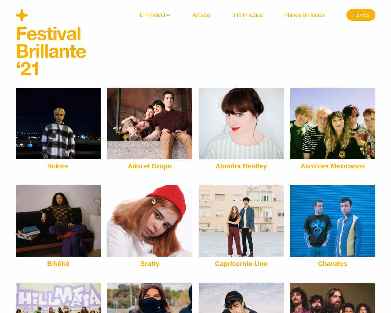 Artistas » Festival Brillante